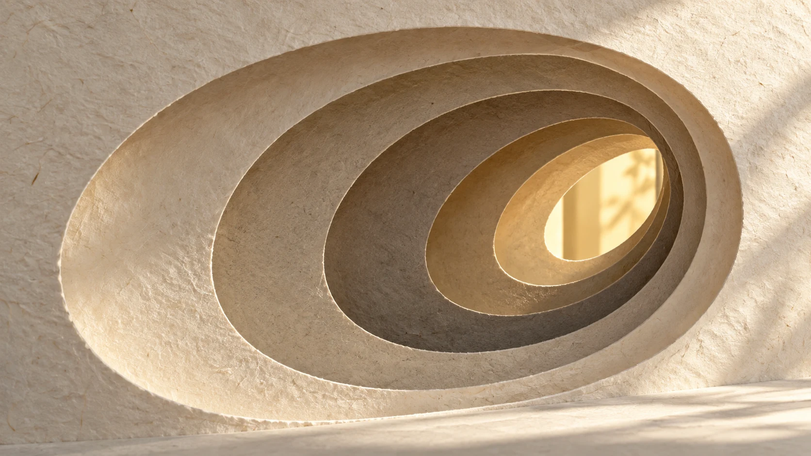 Ouvertures concentriques en papier éclairées, illustration de l’attention et de l’exploration.